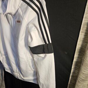 Adidas Full Zip White Track Jacket Immaculate Shape Boy's M (10/12)